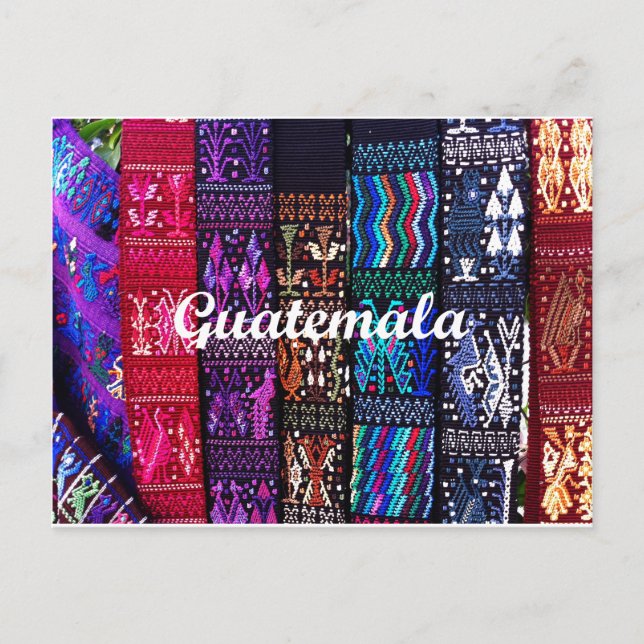 Postal Diseños guatemaltecos de la materia textil (Anverso)