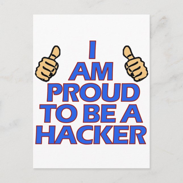 Postal diseños interesantes de Hacker (Anverso)