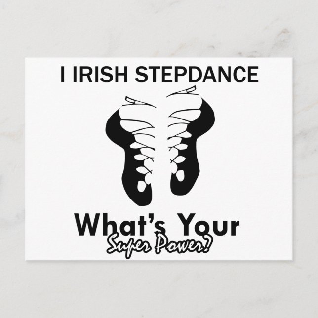 Postal diseños irlandeses de baile Step (Anverso)