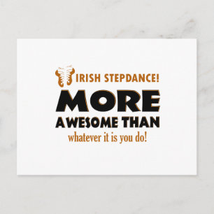 Postal Diseños irlandeses de danza