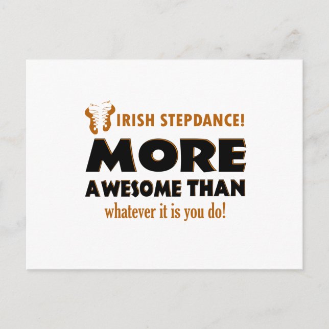Postal Diseños irlandeses de danza (Anverso)