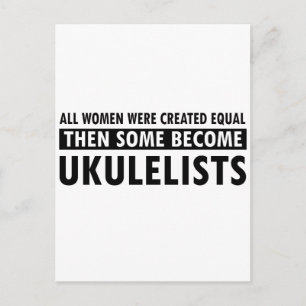 Postal diseños musicales de ukulele