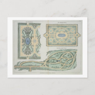 Postal Diseños para el francés, el inglés antiguo y el in