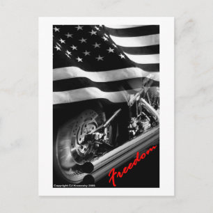 Postal Diseños patrióticos - "Motocicleta de la Libertad