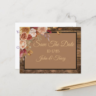 Postal Diseños personalizables de fecha de guardado