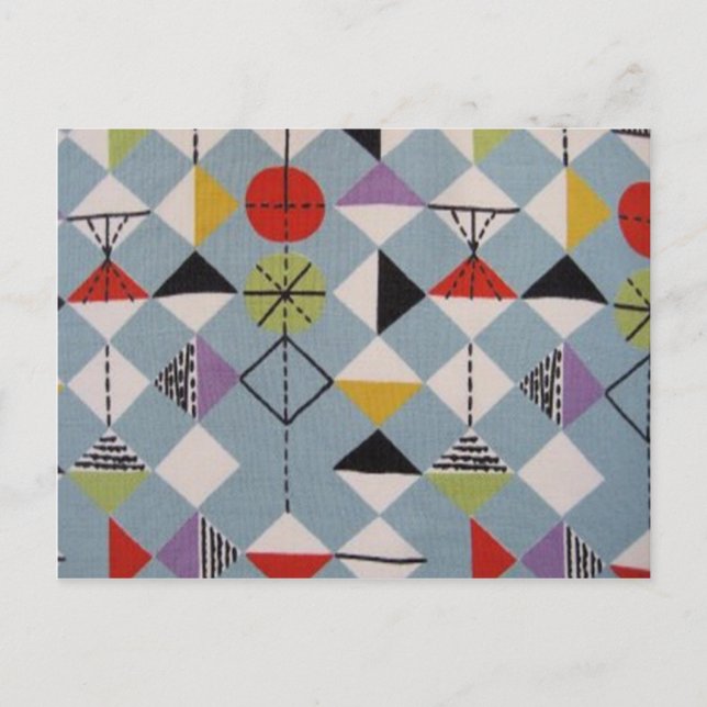 Postal Diseños retro de los años 1950 (Anverso)