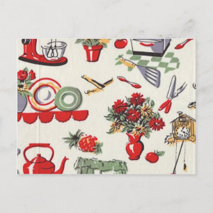 Postal diseños retros de los años 50