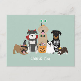 Postal Disfraces de mascotas espeluznantes de Halloween, 