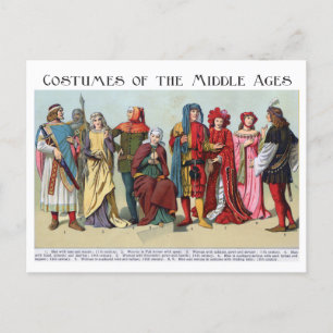 Postal Disfraces históricos de la Edad Media