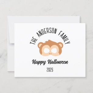 Postal Disfraz de máscaras de mono de Halloween