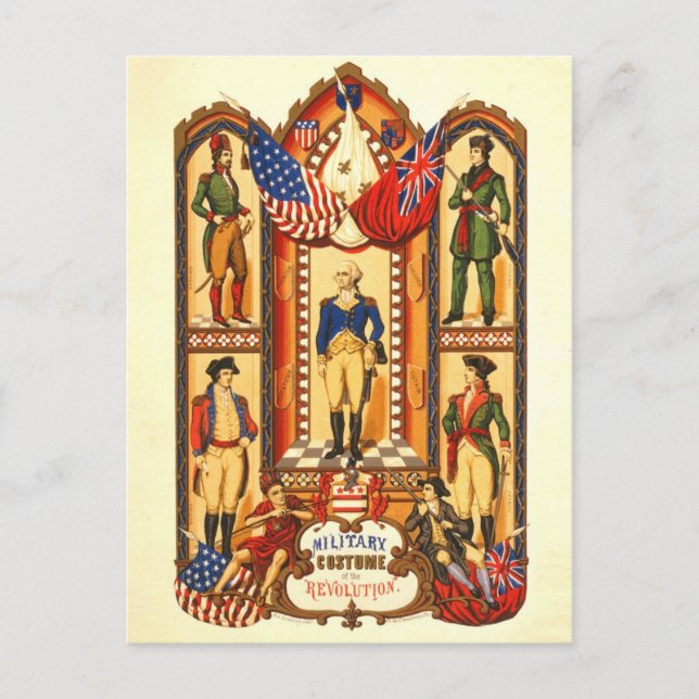 Postal Disfraz militar de la revolución (Anverso)