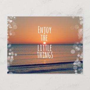 Postal Disfruta de la cita del atardecer