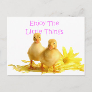 Postal Disfruta De Las Cosas Pequeñas, Ducklings