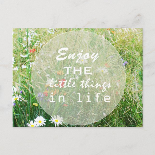 Postal Disfrutar de la vida (Anverso)