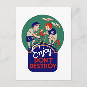Postal Disfrutar de no destruir