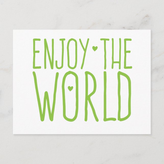 Postal disfrutar del mundo (Anverso)