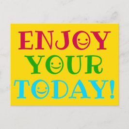 Postal DISFRUTE DE SUS Inspiradoras Palabras Coloridas