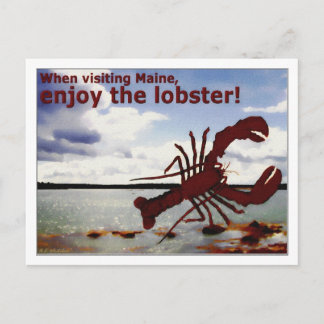 Postal ¡Disfruten de Maine Lobster!