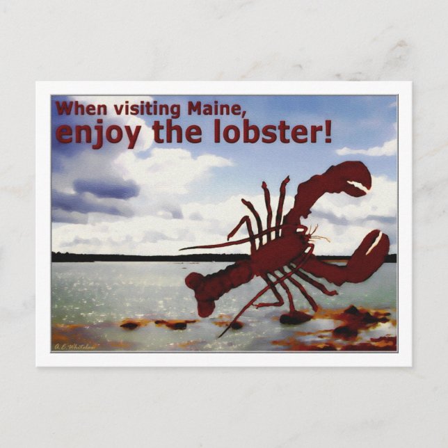 Postal ¡Disfruten de Maine Lobster! (Anverso)