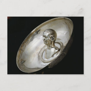 Postal Dish con el busto de un hombre adentro