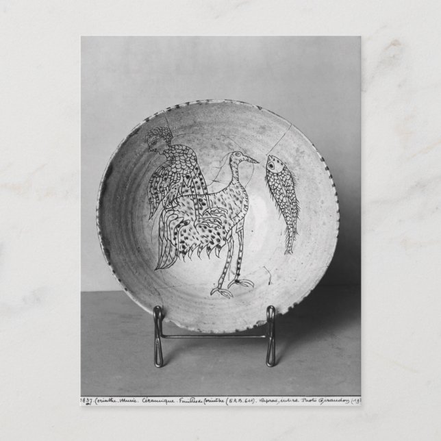 Postal Dish decorado con pájaros (Anverso)