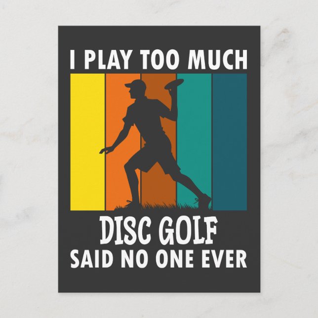 Postal Disk Golf Funny Saying Retro Disk Golf (Anverso)