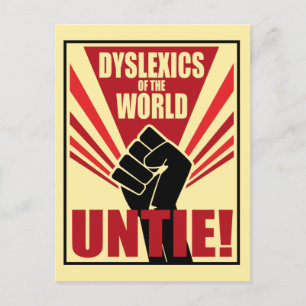Postal Disléxicas del mundo untie! propaganda soviética