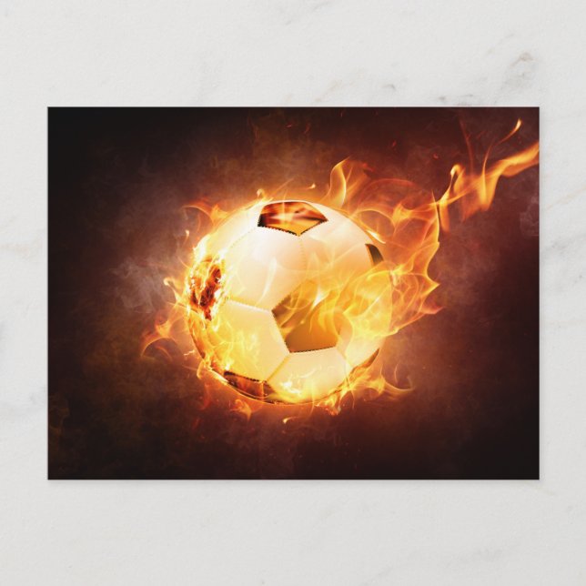 Postal Disparan la pelota de fútbol (Anverso)