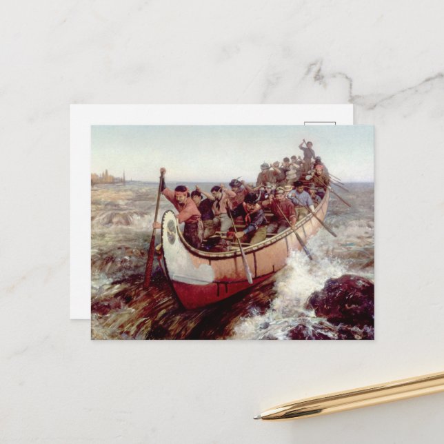 Postal Disparando a los raids de Frances Anne Hopkins (Anverso/Reverso In Situ)