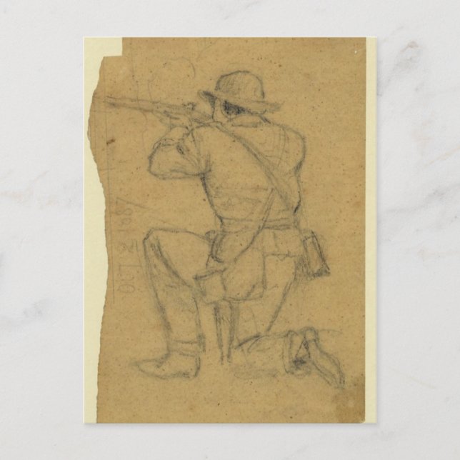 Postal Disparando a soldado (Anverso)