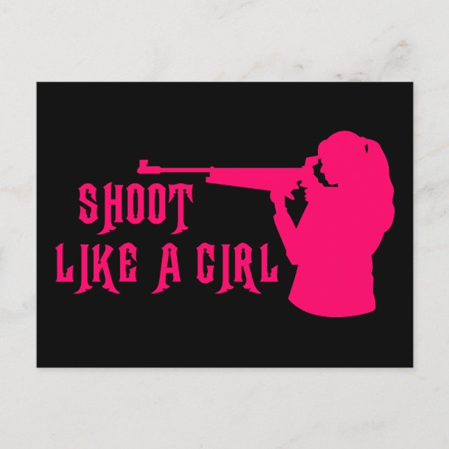 Postal Disparen como un Chica rosado (Anverso)