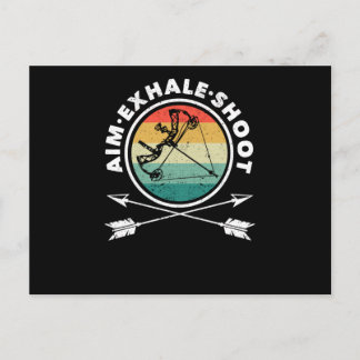 Postal Disparo de exhalación en tiro con arco gracioso