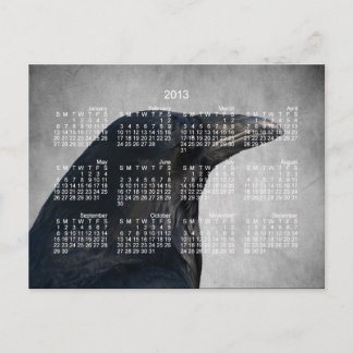 Postal Disparo de glamour de Raven; Calendario de 2013