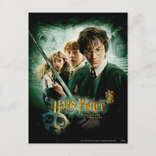 Postal Disparo del grupo Harry Potter Ron Hermione Dobby