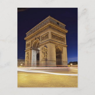 Postal Disparo nocturno en el Arco del Triunfo de l'Étoil