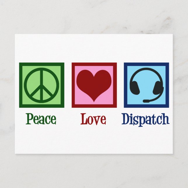 Postal Dispatcher Operador de Dispatch de Peace Love (Anverso)