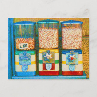 Postal Dispensadores de nueces retro coloridos de Italia