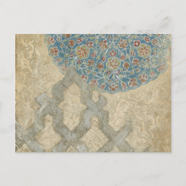 Postal Disposición floral de taparo plateado decorativo (Anverso)
