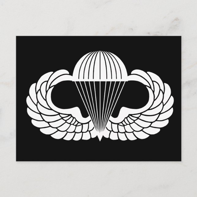 Postal distintivo de paracaidista (Anverso)