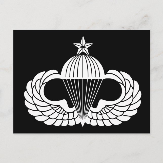 Postal Distintivo de paracaidista, Senior (Anverso)