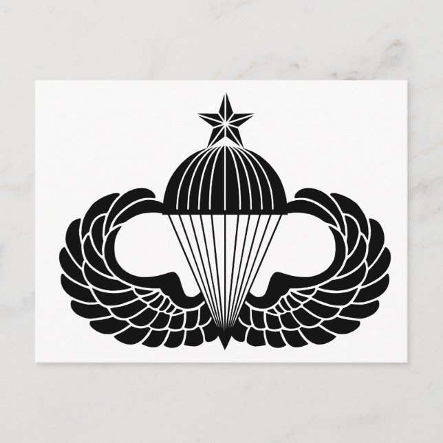 Postal Distintivo de paracaidista, Senior (Anverso)