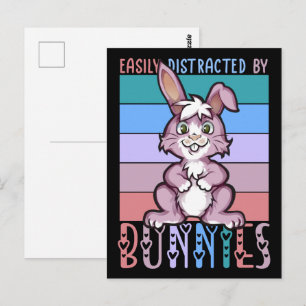 Postal Distrado fácilmente por Bunnies Cute Bunny Lover