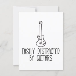 Postal Distraído Fácilmente Por Los Guitares