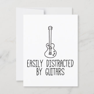 Postal Distraído Fácilmente Por Los Guitares