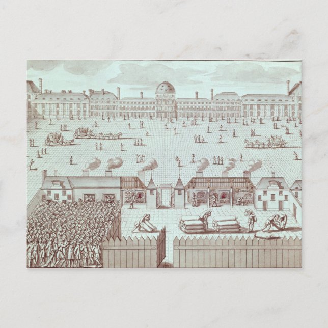 Postal Distribución de pan en el quiosco de las Tullerías (Anverso)