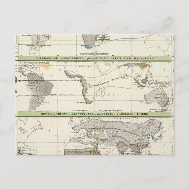 Postal Distribución geográfica (Anverso)