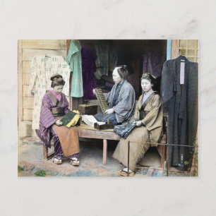 Postal Distribuidor autorizado 1870 de la tela de Japón