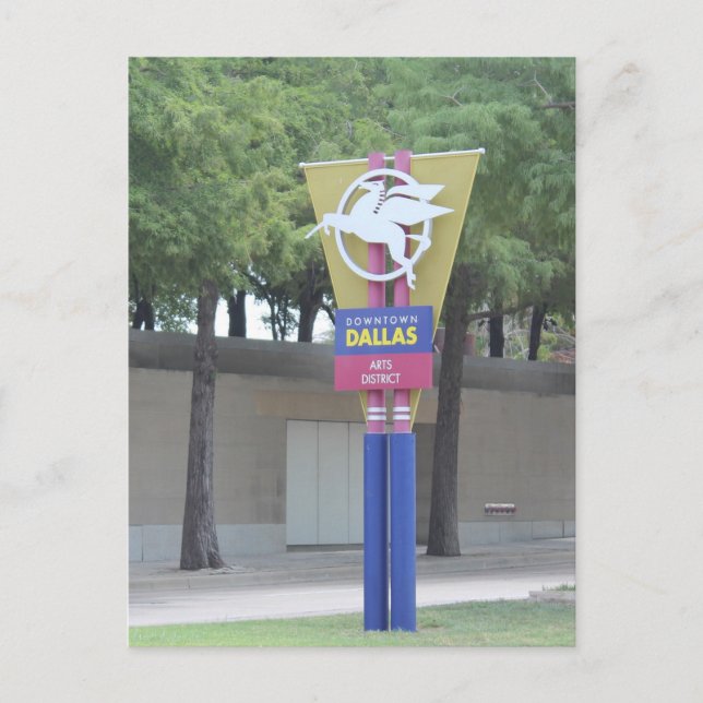 Postal Distrito de Arte del Centro de Dallas (Anverso)