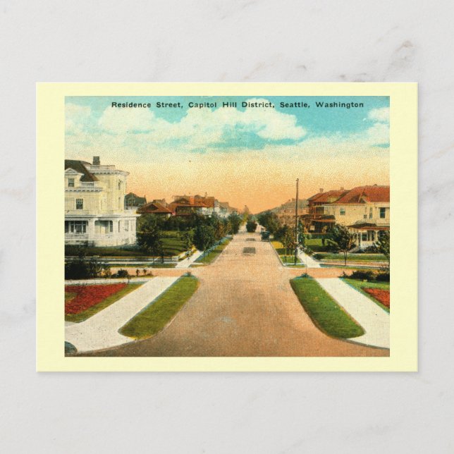 Postal Distrito de Capitol Hill, Seattle, Washington Vint (Anverso)