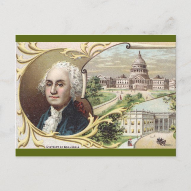Postal Distrito de Columbia Antiguo (Anverso)